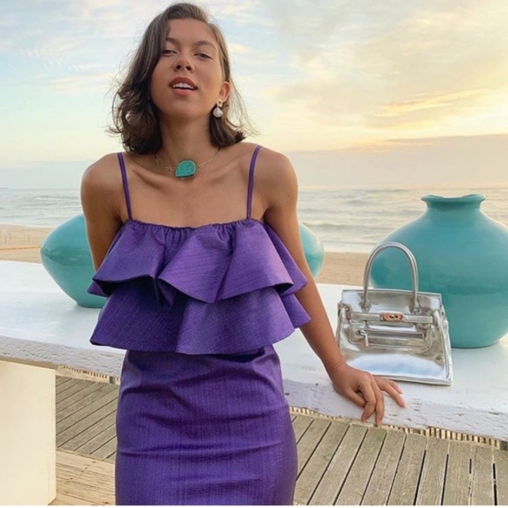 🔥Sale🔥 Last Drop 🔥ZARA Purple Mini Dress 95/mn - Picture 6 of 8